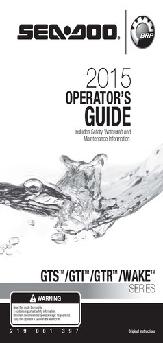 Sea doo owners manual - manual, book