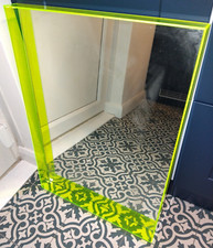 Habitat Neon Yellow Acrylic Vento Wall Mirror