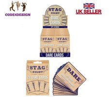 24 DARE CARDS HEN PARTY GAMES STAG NIGHT ACCESSORIES PARTY BAG FILLERS FAVOURS