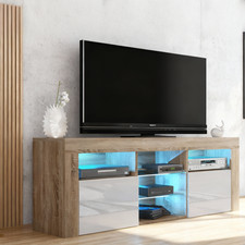 145cm Oak & White TV Unit |