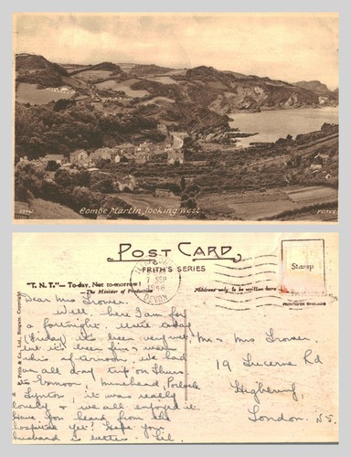 Vintage postcard combe - -,