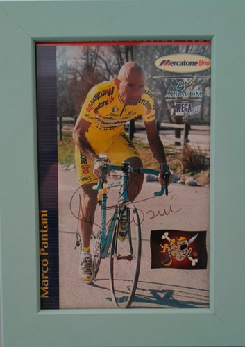 Marco pantani signed picture - pantani,