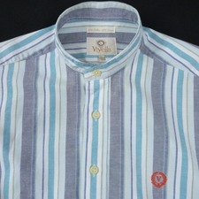 Viyella Grandad Collar Striped