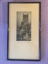 1920s F Robson Etching Of Ely