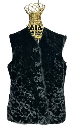 Vtg real fur velvet - real, sz