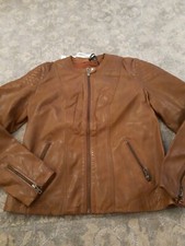 Naf Naf Ladies Tan Leather Zip