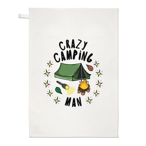 Crazy camping man - camping,