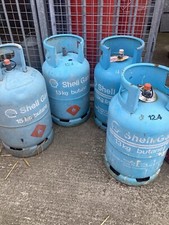 Job lot 4 Shell Butane Gas Cylinders 13 & 15 kg Empty & partfull collect Leeds 