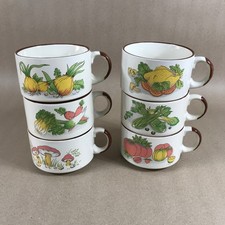 Set of 6 Retro Soup Cups with
