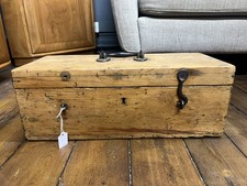 Antique Wooden Chest with Key