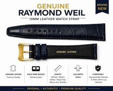 GENUINE Raymond Weil 19mm Blue