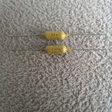 MATCHED PAIR MULLARD MUSTARD C296 22nF 0.022uF 22000pF 400v CAPACITOR (MY-822)