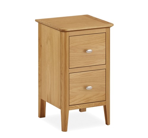 Oak drawer bedside table - oak, 2