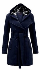 Women's Check Hooded Belted