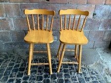 Pair Of Used Pine Bar Stools