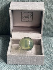Lalique France crystal Cabochon ring.Boxed.
