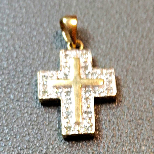 9ct solid yellow diamond gold - diamond,