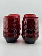 Vintage Bubble Ruby Red Anchor