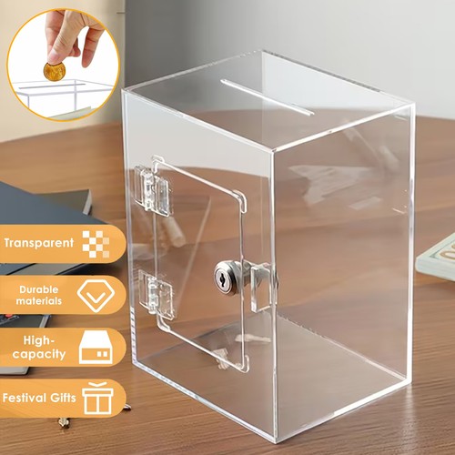 Clear acrylic bank - clear,