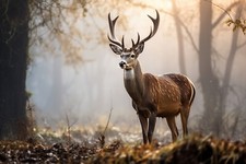 STAG DEER ANIMAL CANVAS PICTURE PRINT WALL ART