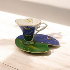 Cha Cult Design Edition Tea Cup & Saucer - Blue Magic Moon and Stars