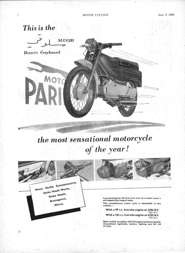 1960 advert for moto parilla - for,