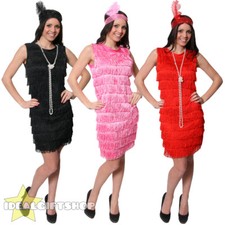 LADIES FRINGE FLAPPER DRESS