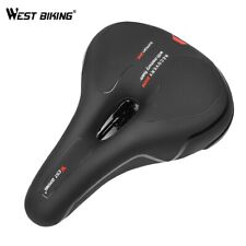 WEST BIKING PU Hollow Soft Padded MTB Road Bike Seat Cushion Bicycle Saddle Red