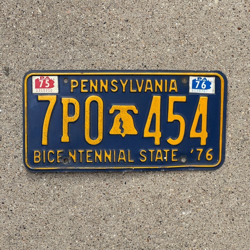 1971 1976 pennsylvania - 1971, license