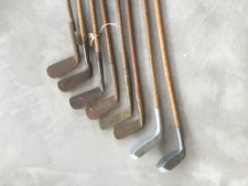 COLLECTION OF INTERESTING  HICKORY GOLF CLUBS-PUTTERS-MILLS,SPENCE,CURTIS ETC