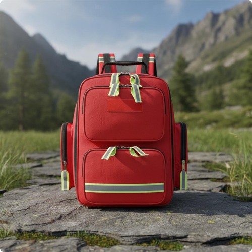 Reflective first aid backpack - reflective,