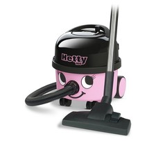 Numatic HET160-11 Hetty Bagged Cylinder Vacuum Cleaner 6L Capacity 620W Pink