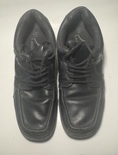 KANGOL Shoes UK9.5 Black Men's Leather Smart Lace Up