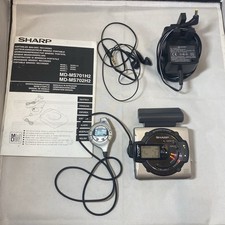 SHARP MD 702 MD-MS702H2 Minidisc Player Recorder With Inline, Charger, MD Manual