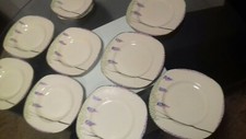 BURLEIGH WARE ART DECO  LILACTIME PATTERN . DINNER SERVICE 8 piece 