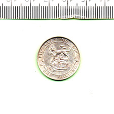 1902 KING EDWARD VII GENUINE CORONATION EF+ STERLING SILVER SHILLING (1922)