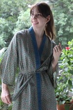 Pure Silk Midi Kimono Robe