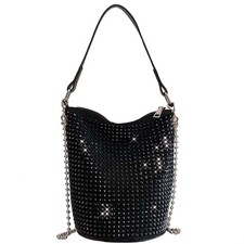 Rhinestone Rivets Bling Purse