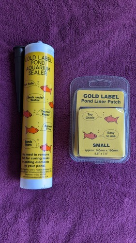 Gold label pond liner - label,