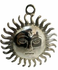 Silver Boho  Metal Sun Moon