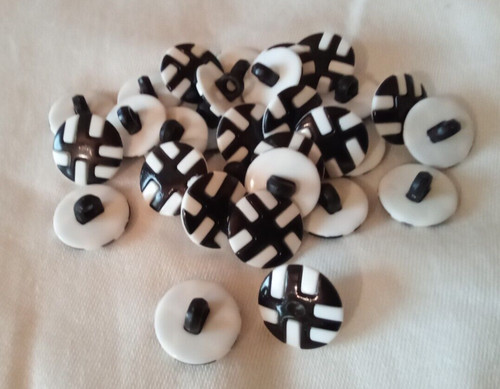 13mm black white - 30,
