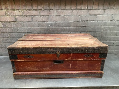 Old antique pine chest - pine,