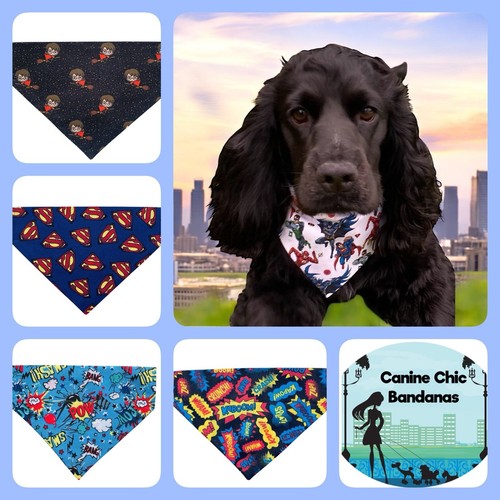 Handmade dog bandana superhero - handmade,