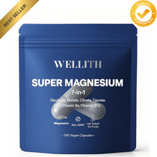 “Super Magnesium 7-in-1 2400mg 120 Vegan Capsules – Energy, Muscle & Sleep UK”