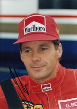 SIGNED GERHARD BERGER ORIGINAL PHOTO FOTO AUTOGRAPH SCUDERIA FERRARI F1 1990s