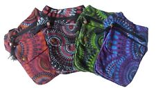 Fair Trade Boho Cotton Print Travel 7 Pocket Passport Bag Utility Hip Money Belt