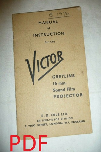 Instructions manual for - manual, cine