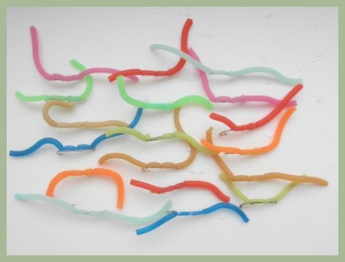 Worm trout fly - 18, pack