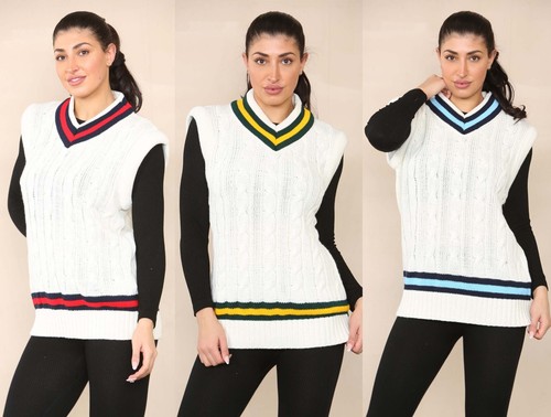Women ladies cable knitted - knitted, v
