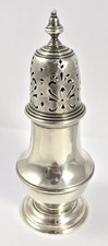 Hallmarked Solid English Silver Sugar Sifter Shaker Charles Richard Comyns 1925